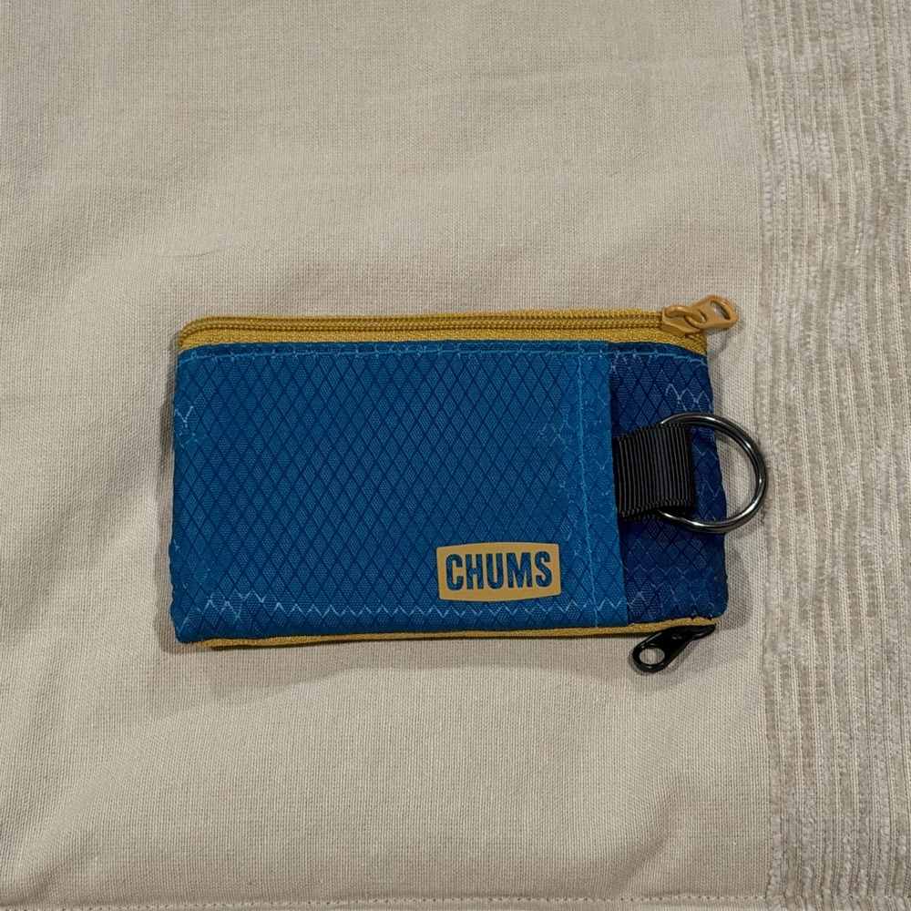 Chums Blue and Gold Zipper Pouch